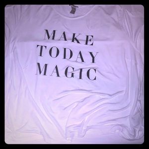 + Size white tee with Black graphics